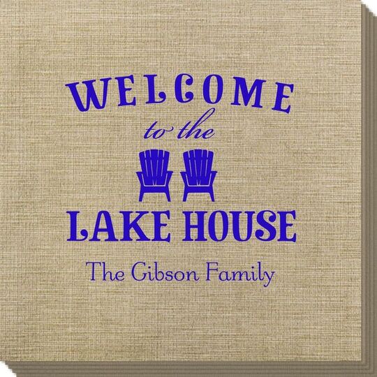 Welcome to the Lake House Bamboo Luxe Napkins